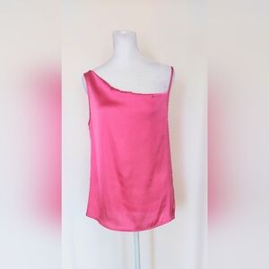 Sincerely Jules Sz Medium Asymmetrical Sleeveless Top Pink NWT